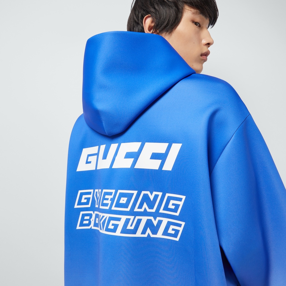 GUCCI Neoprene hooded sweatshirt REVERSIBLE