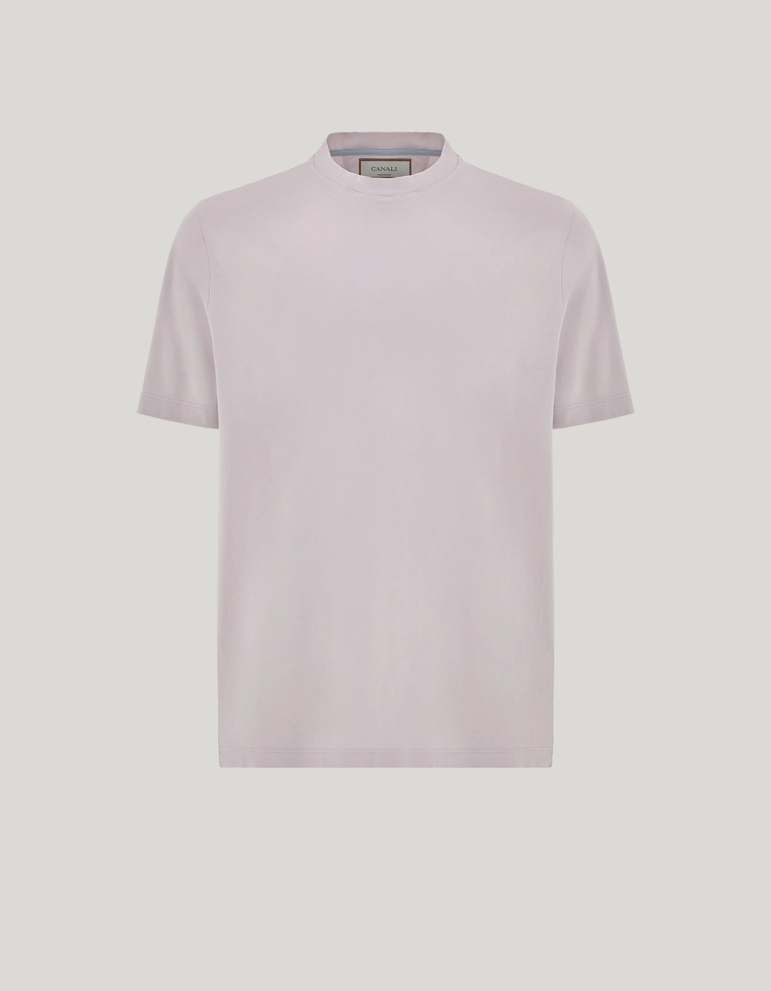 LIGHT PINK INTERLOCK JERSEY COTTON T-SHIRT - 1