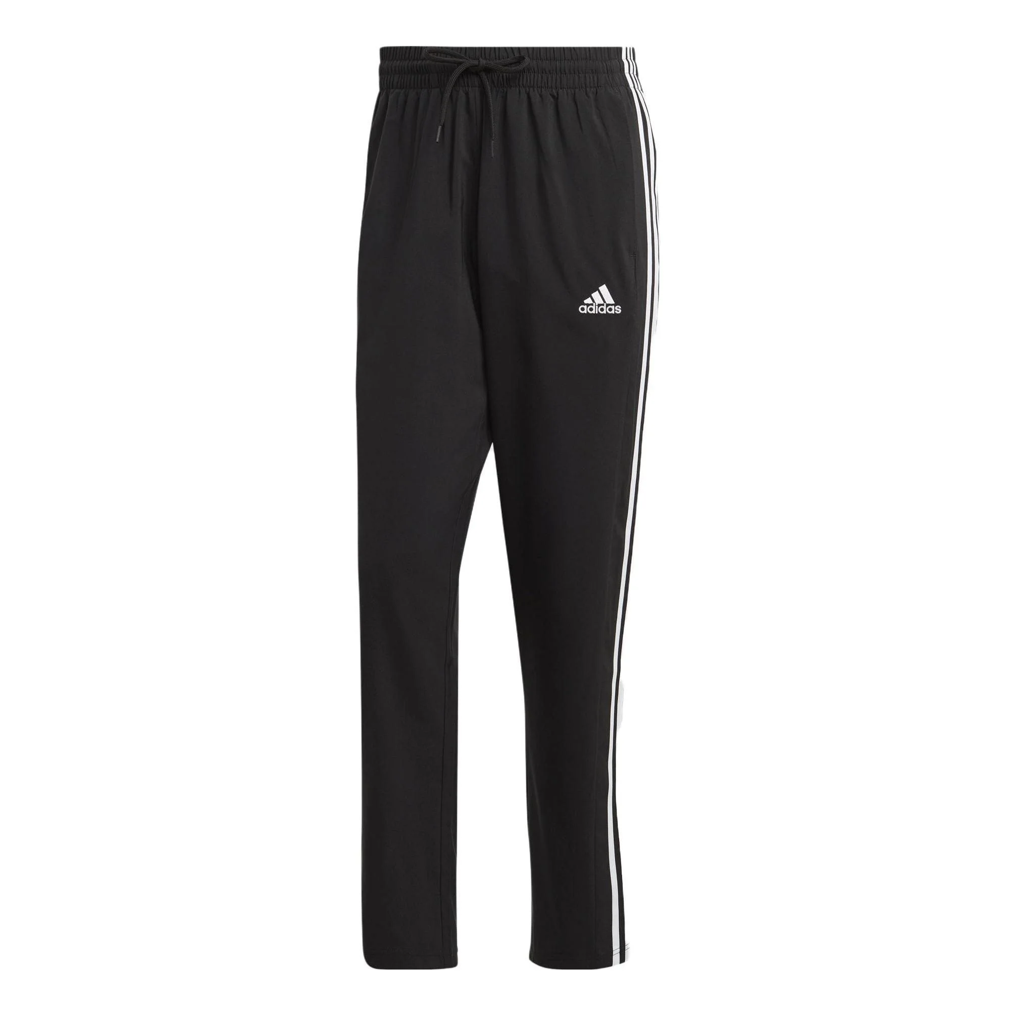 adidas AEROREADY Essentials Stanford Open Hem Embroidered Small Logo Pants 'Black' IC9415 - 1