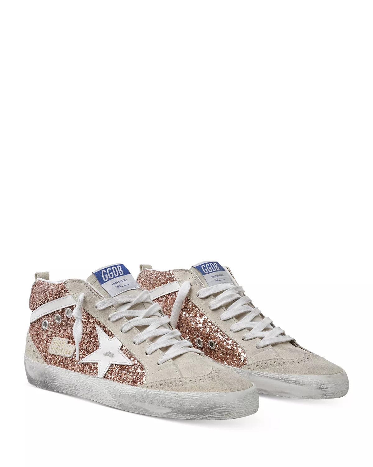Women's Mid Star Glitter Mid Top Sneakers - 4