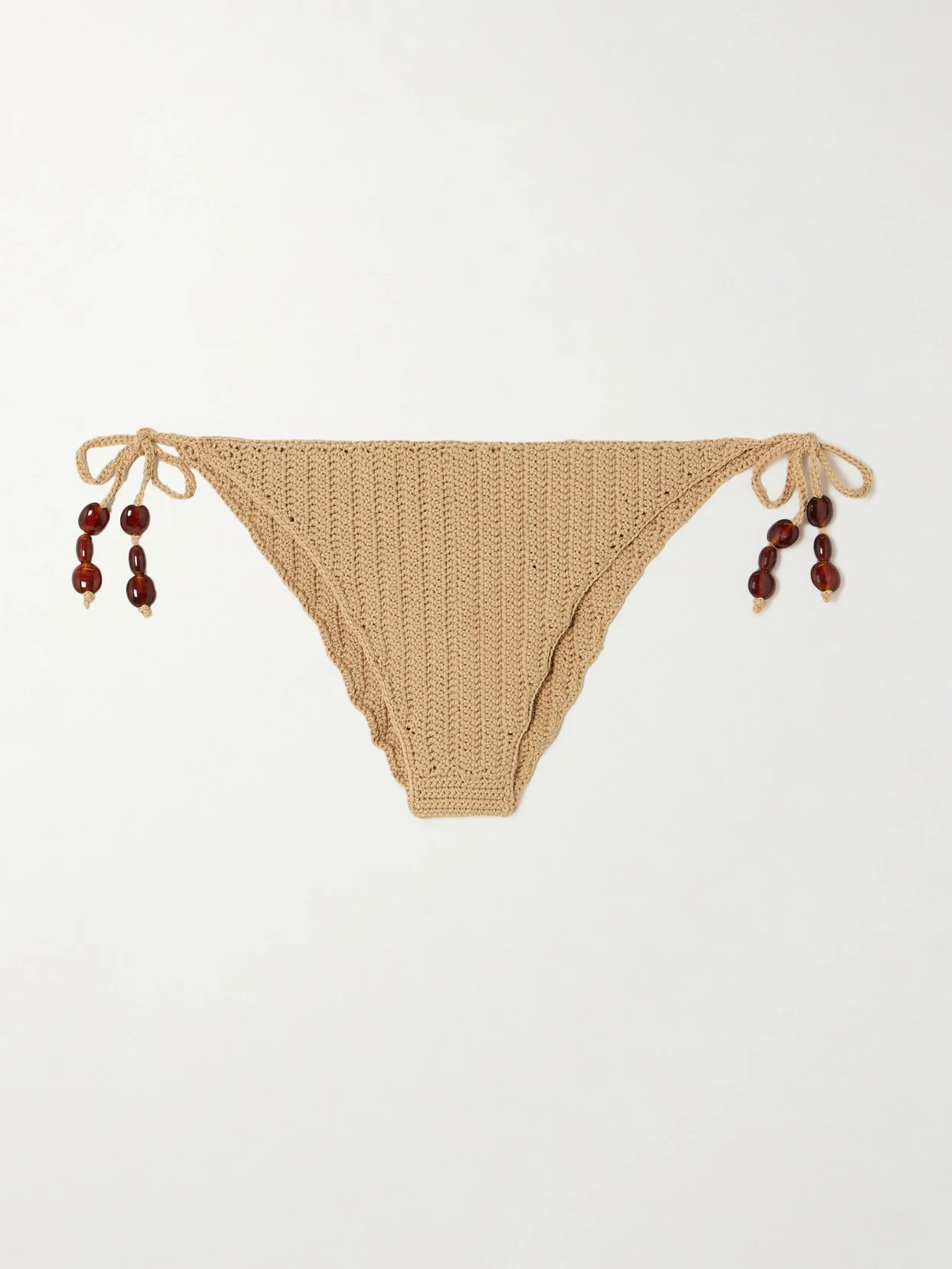 Bead-embellished Crocheted Bikini Briefs - 1