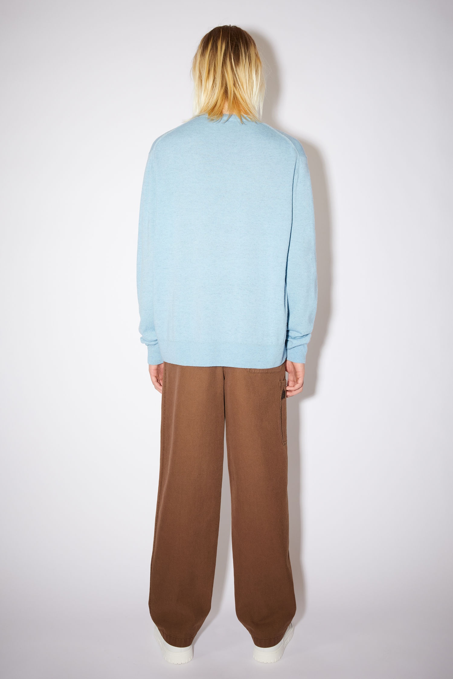 Crew neck sweater - Powder blue - 3