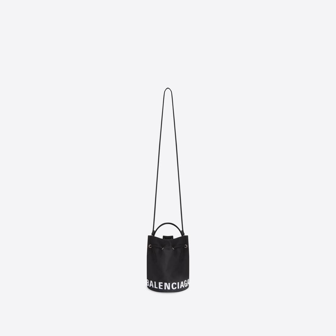 Women's Wheel Xs Drawstring Bucket Bag in Black - 4