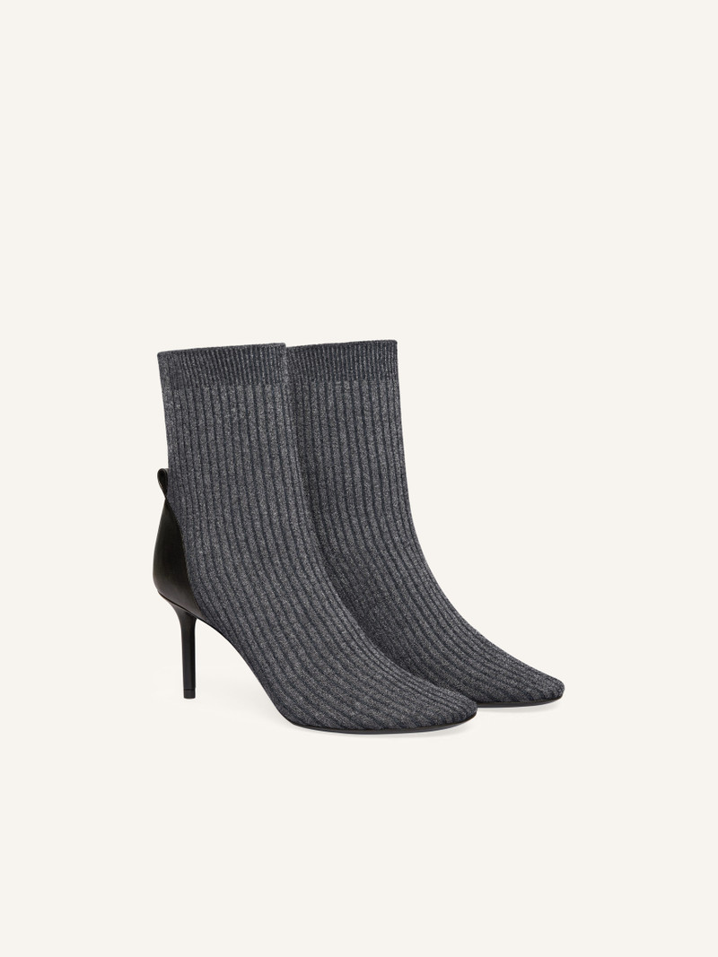 courrèges NUDE RIB KNIT ANKLE BOOTS outlook