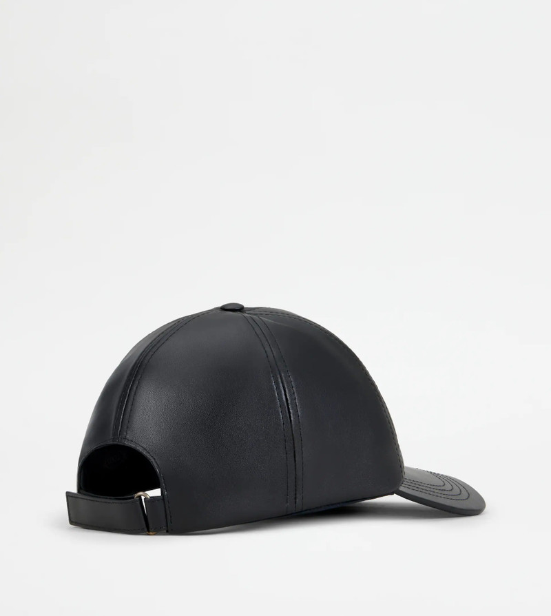 LEATHER CAP - BLACK 3