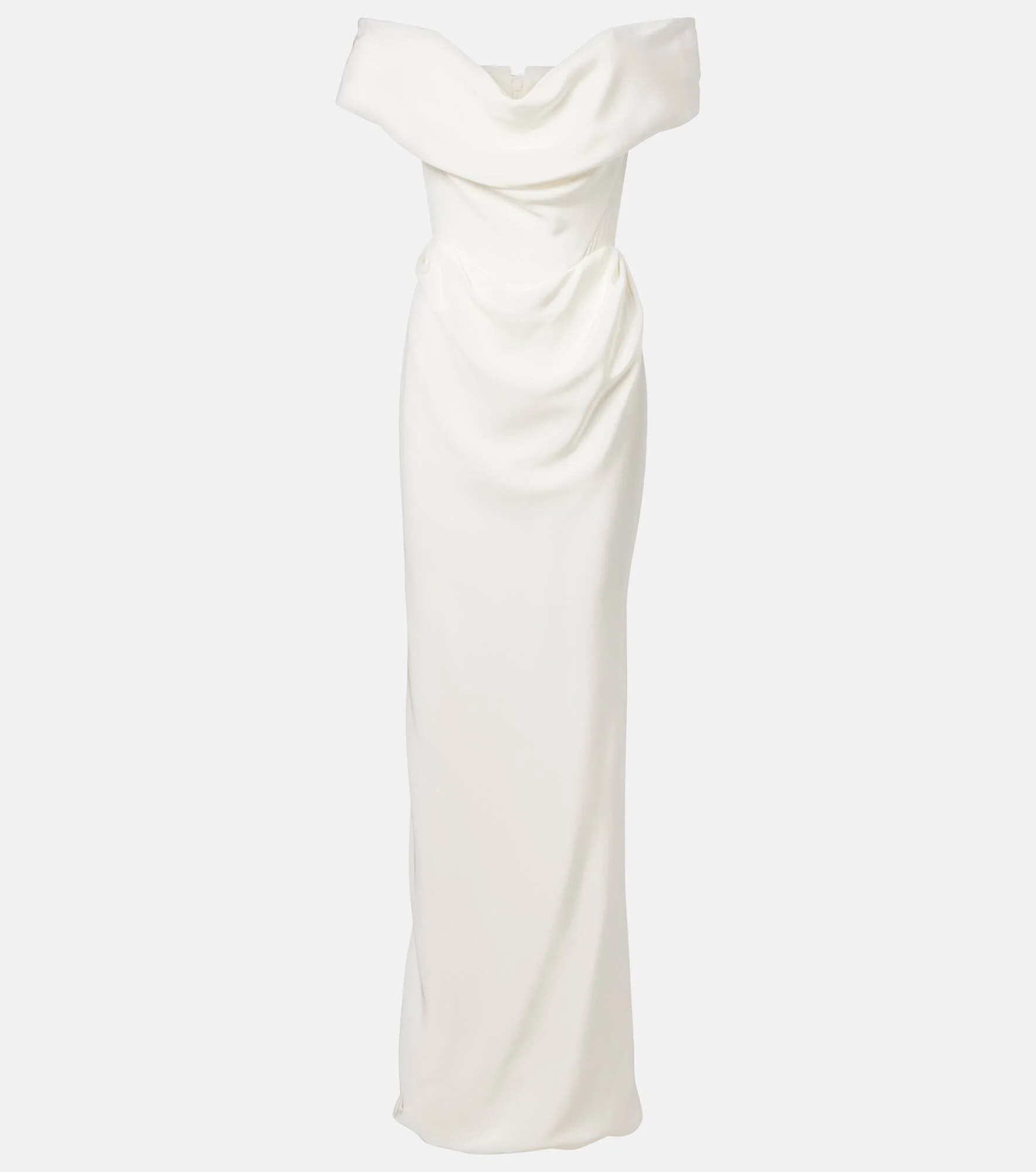 Bridal Nova Cocotte off-shoulder silk cady gown - 1