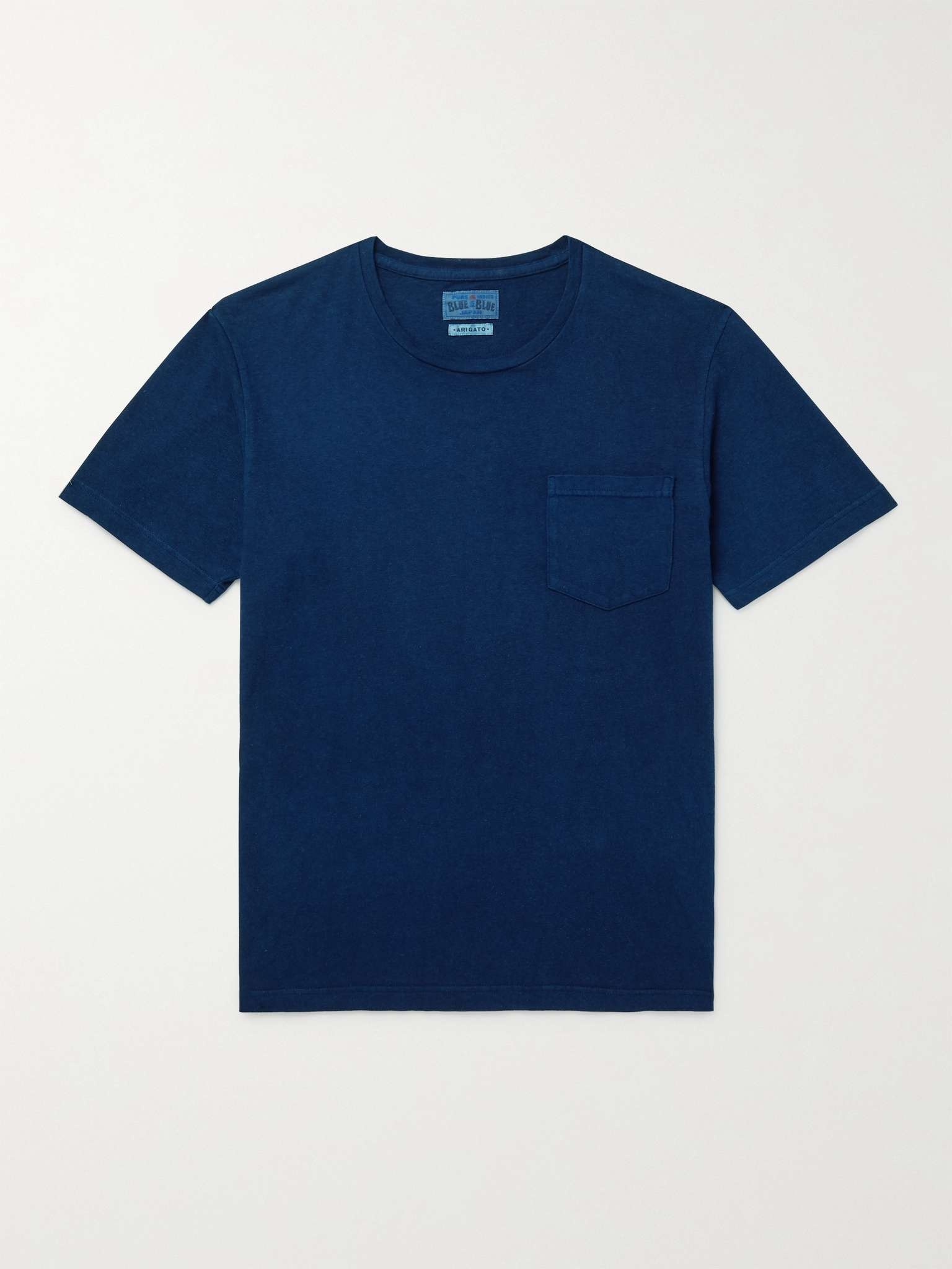 Indigo-Dyed Slub Cotton-Jersey T-Shirt - 1