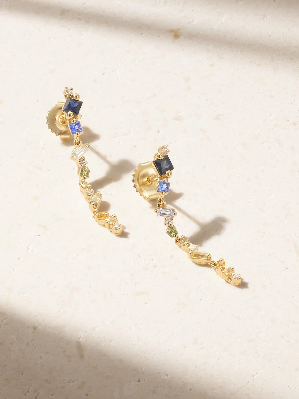 18-karat Gold, Sapphire And Diamond Earrings - 1