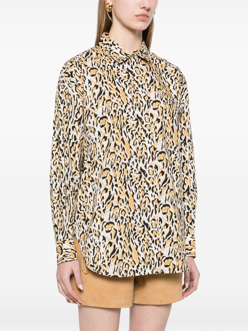 leopard-print shirt - 3