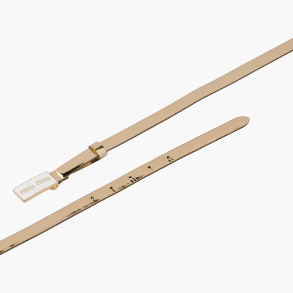 Brushed leather belt - 6