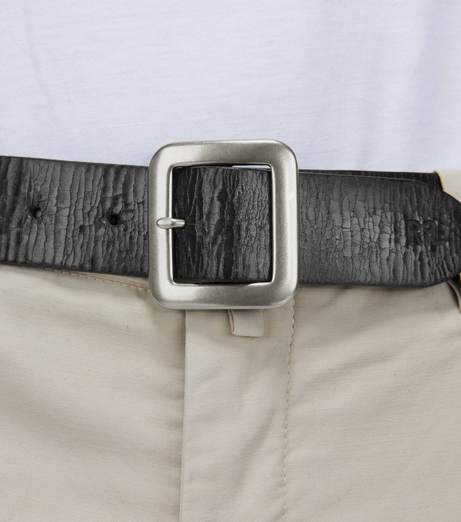 Burnished leather belt - 3