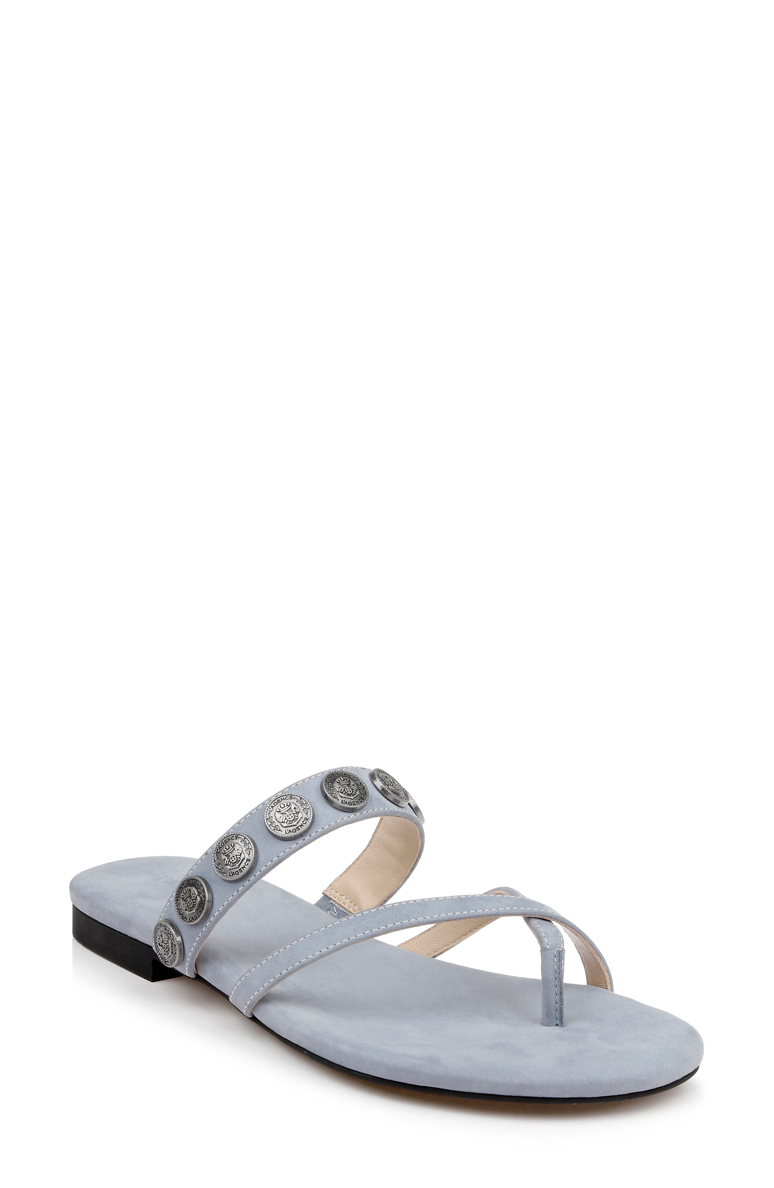 L'AGENCE Hanna Strappy Sandal in Rainblue at Nordstrom - 1