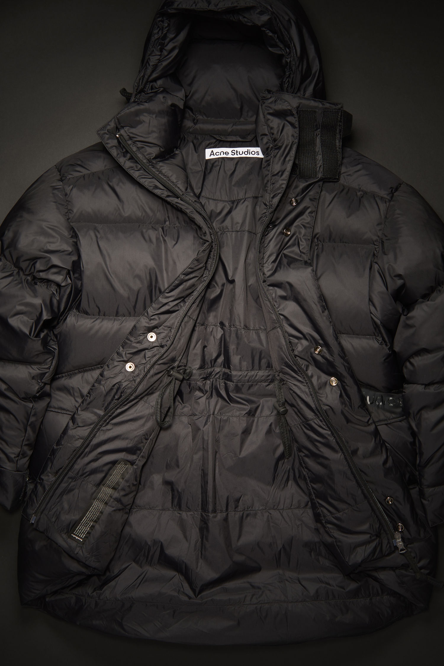 Hooded down coat black - 7