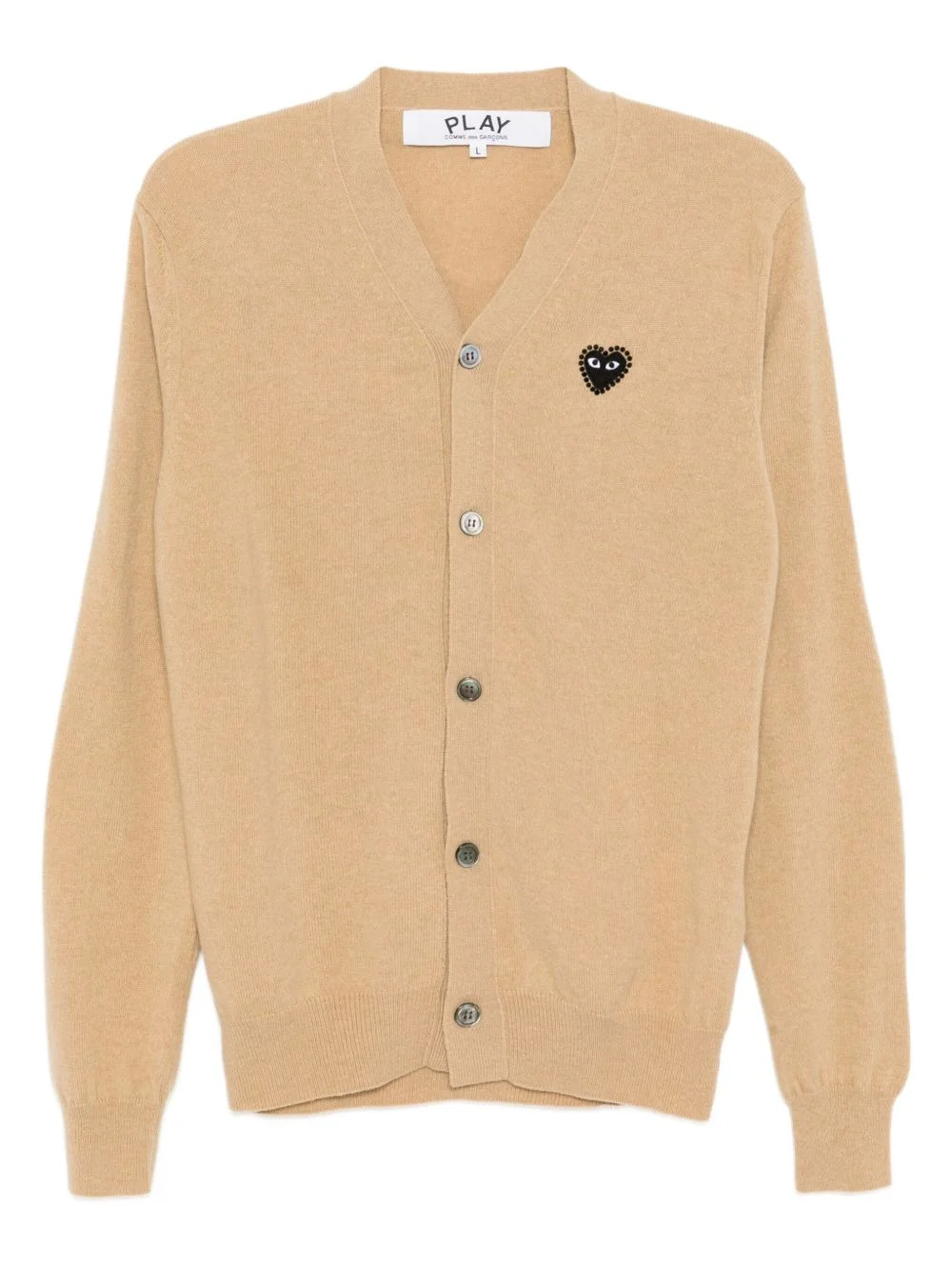heart-appliqué cardigan - 1