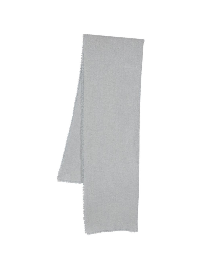 frayed virgin wool-cashmere scarf 1