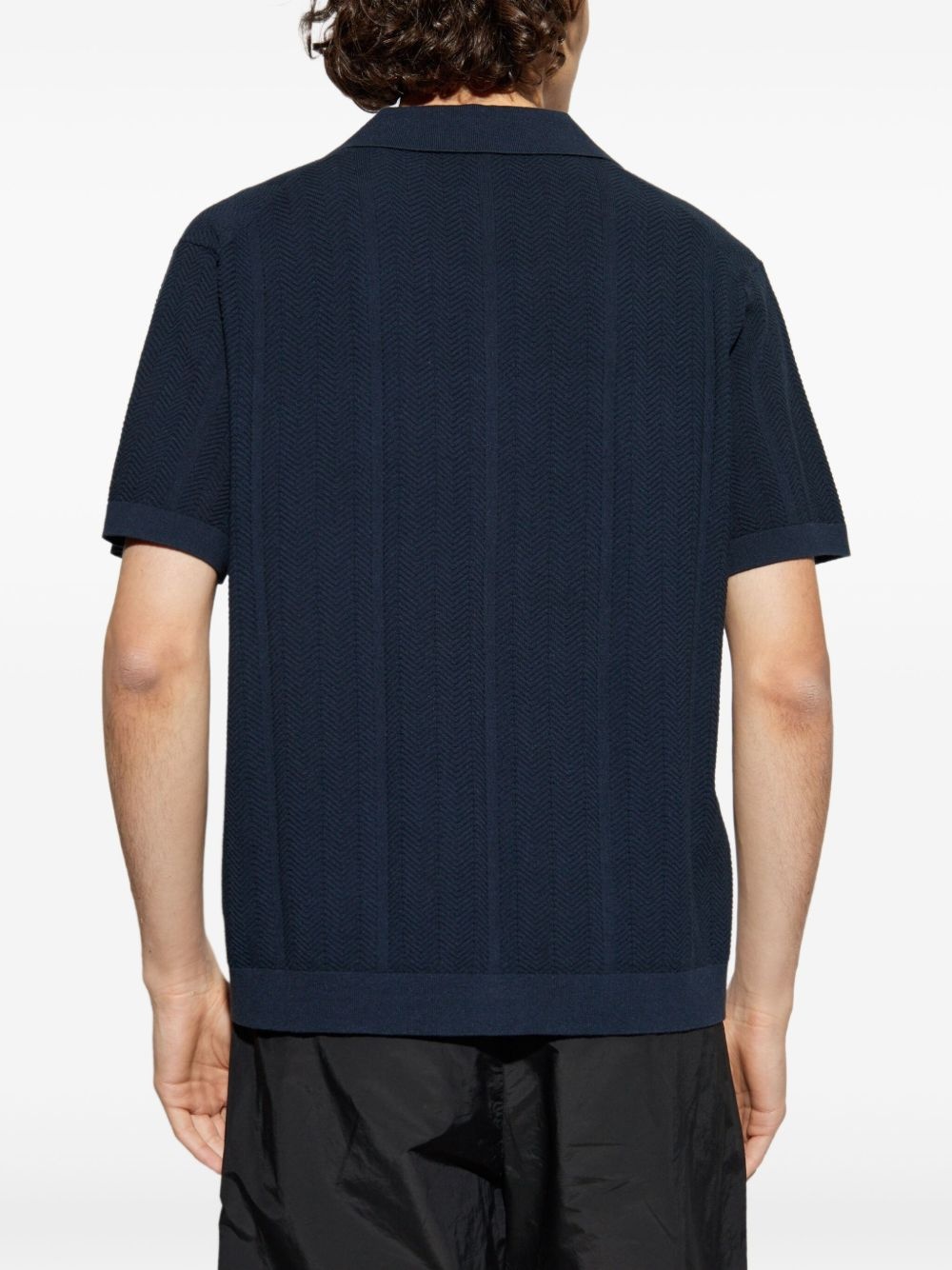 textured short-sleeve cardigan - 4