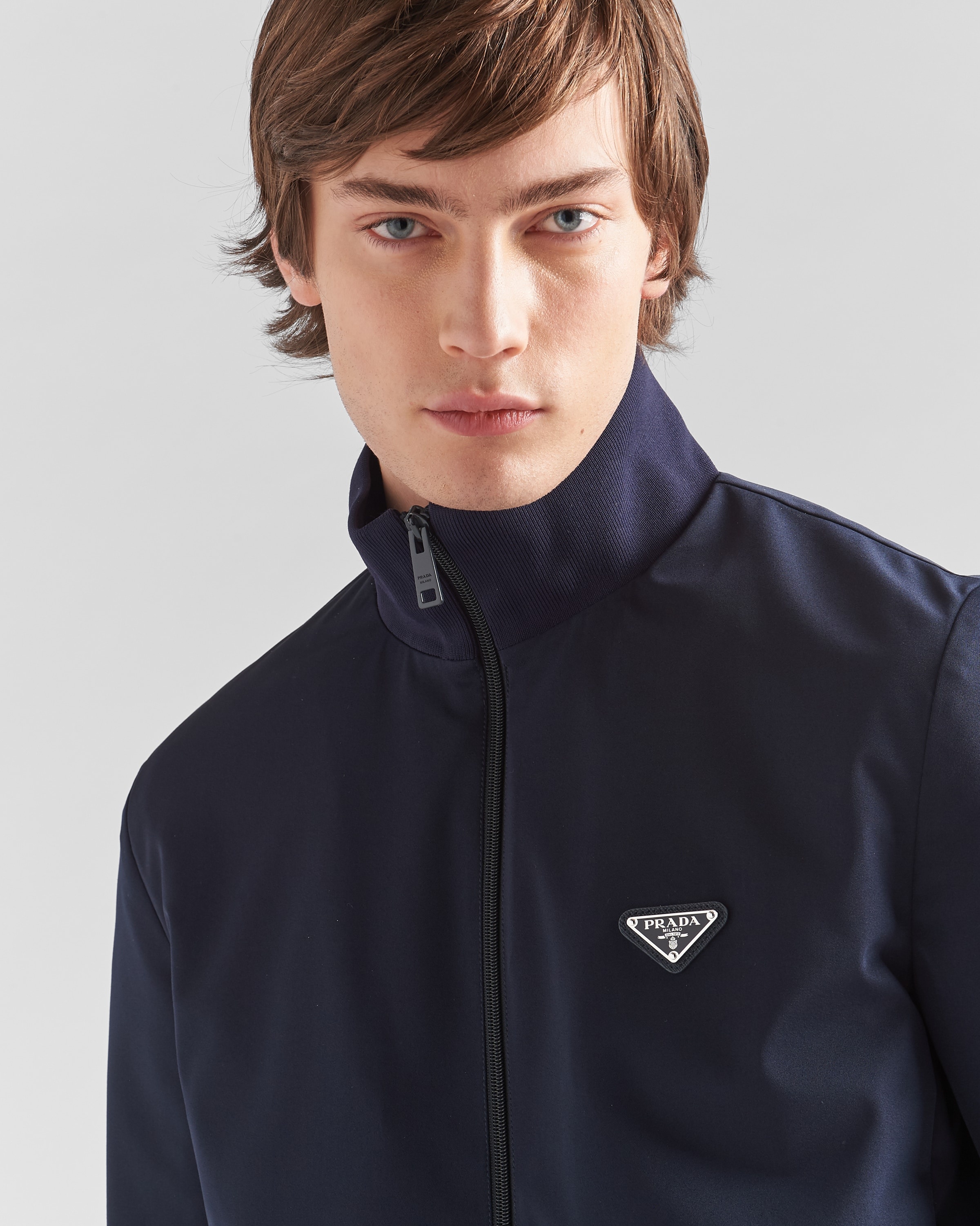 Stretch technical fabric zipper sweatshirt - 3