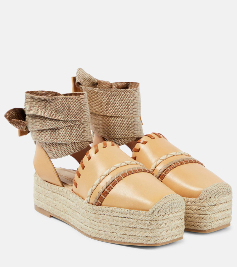 Leather platform espadrilles - 1