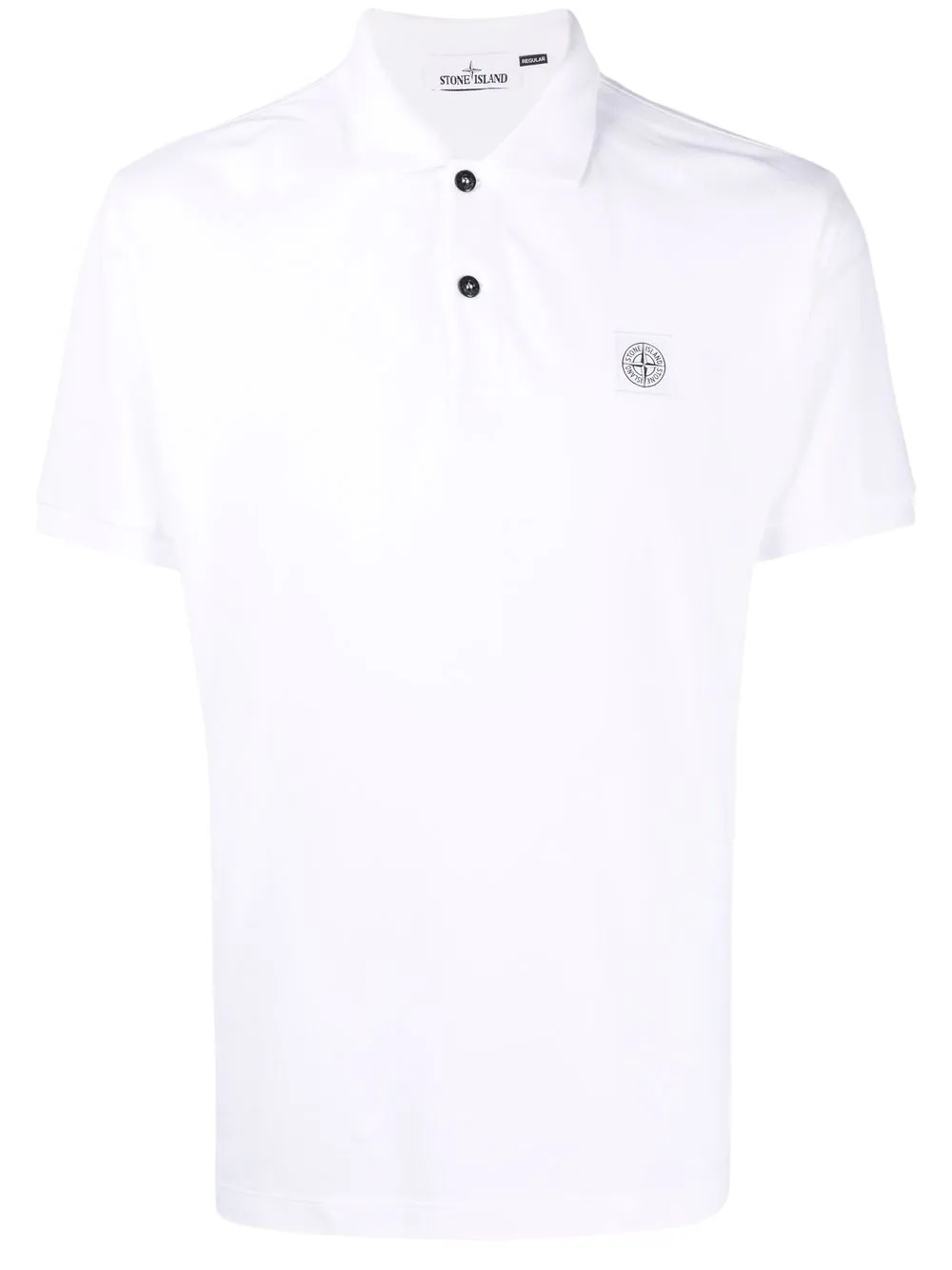 logo-patch polo shirt - 1