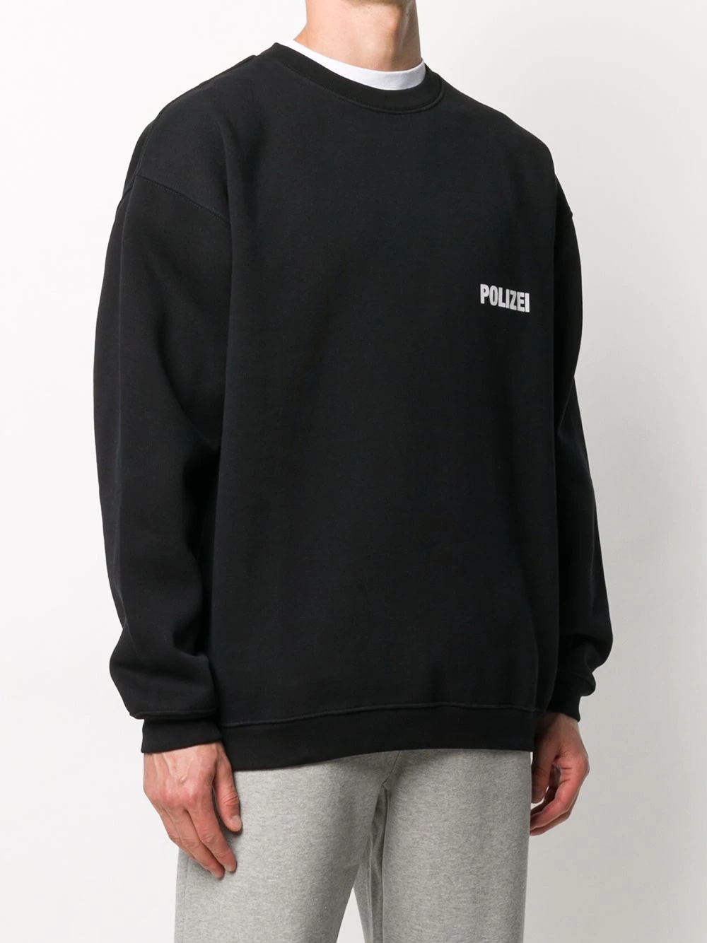 Polizei print oversized sweatshirt - 3