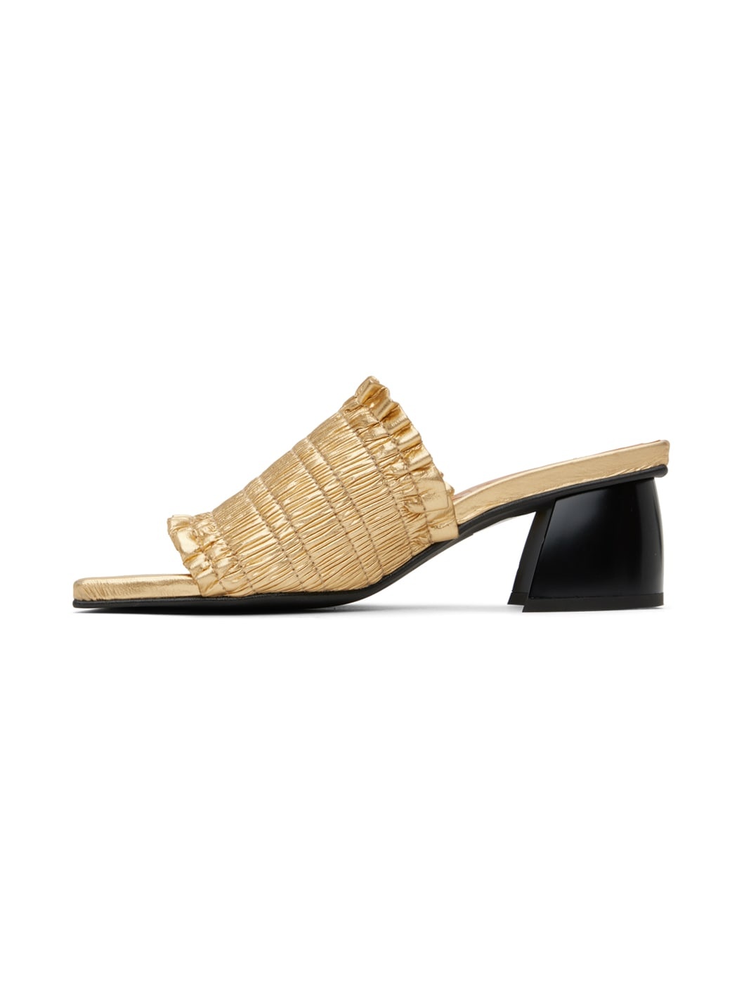 Gold Smock Mules - 3