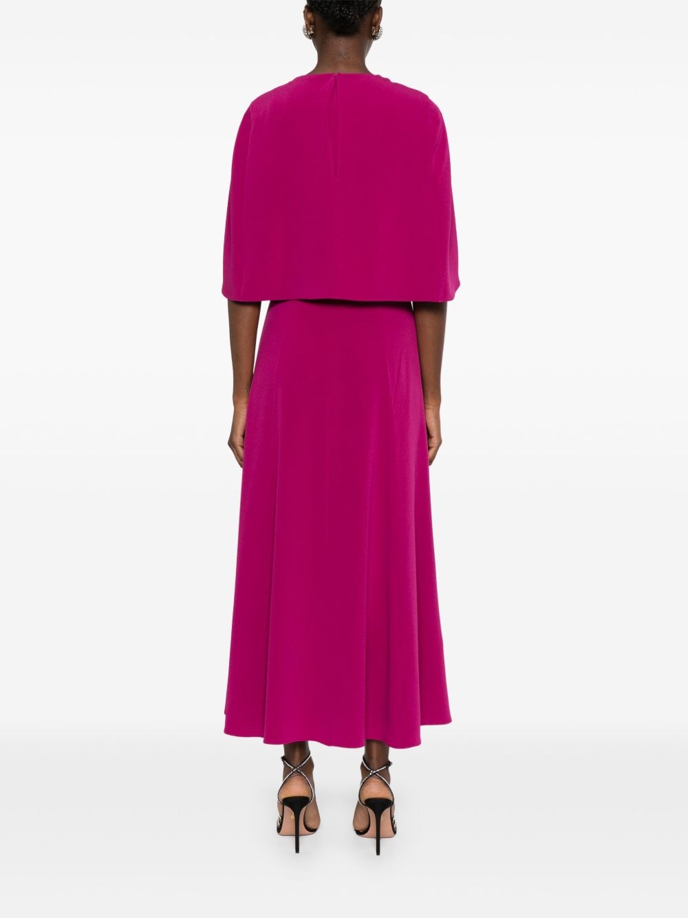 cape-design midi dress - 4