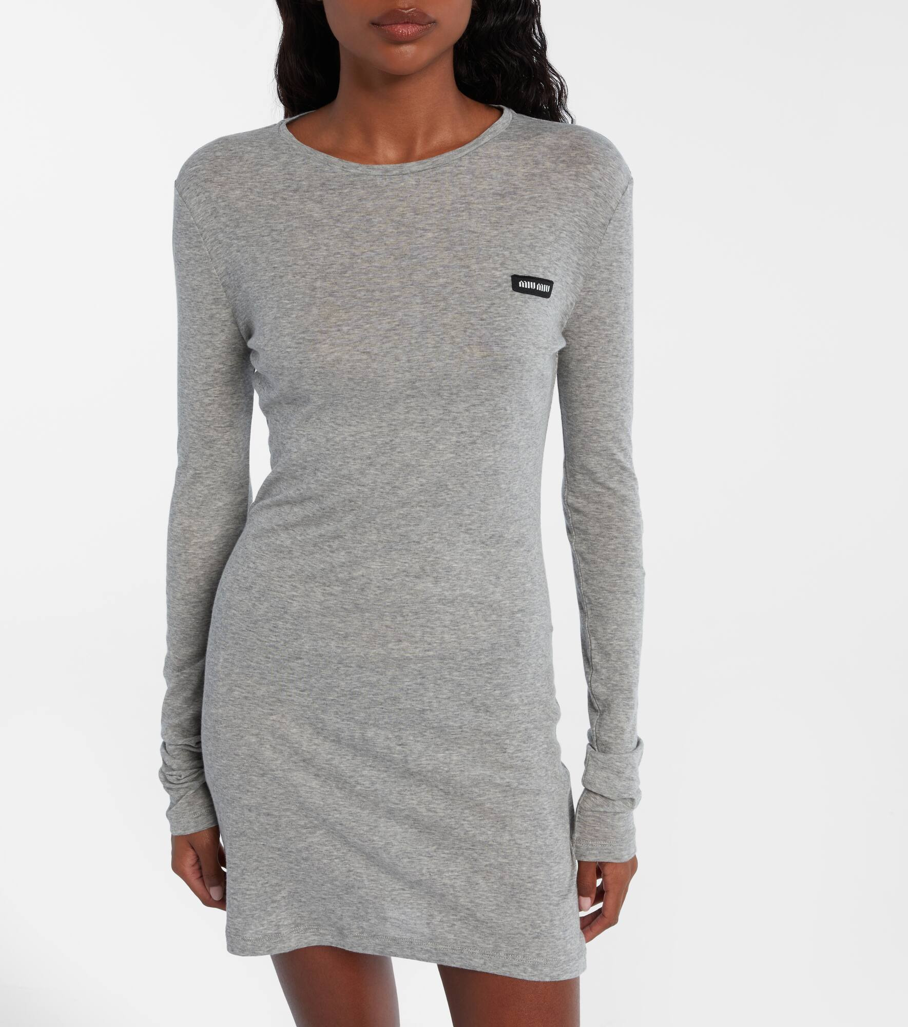 Cotton jersey minidress - 5
