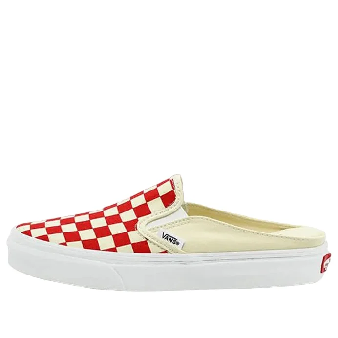 Vans Classic Slip-On Mule Checkerboard 'Red White' VN0004KTTLF - 1