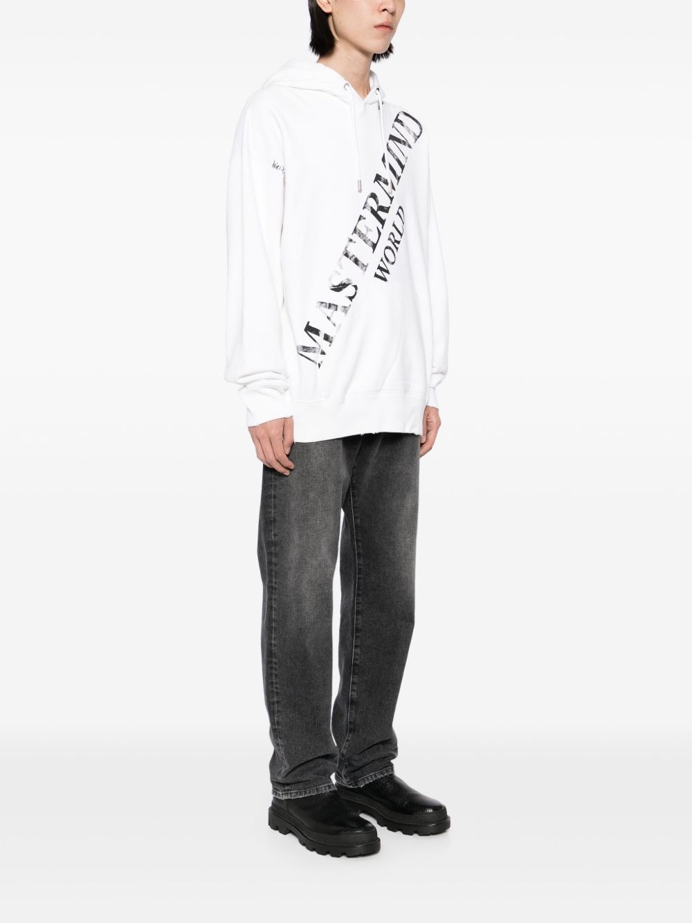 logo-printed hoodie - 3