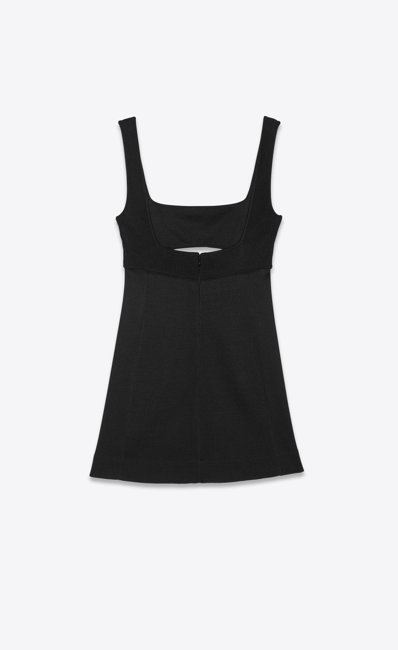SAINT LAURENT mini cut-out dress in viscose outlook