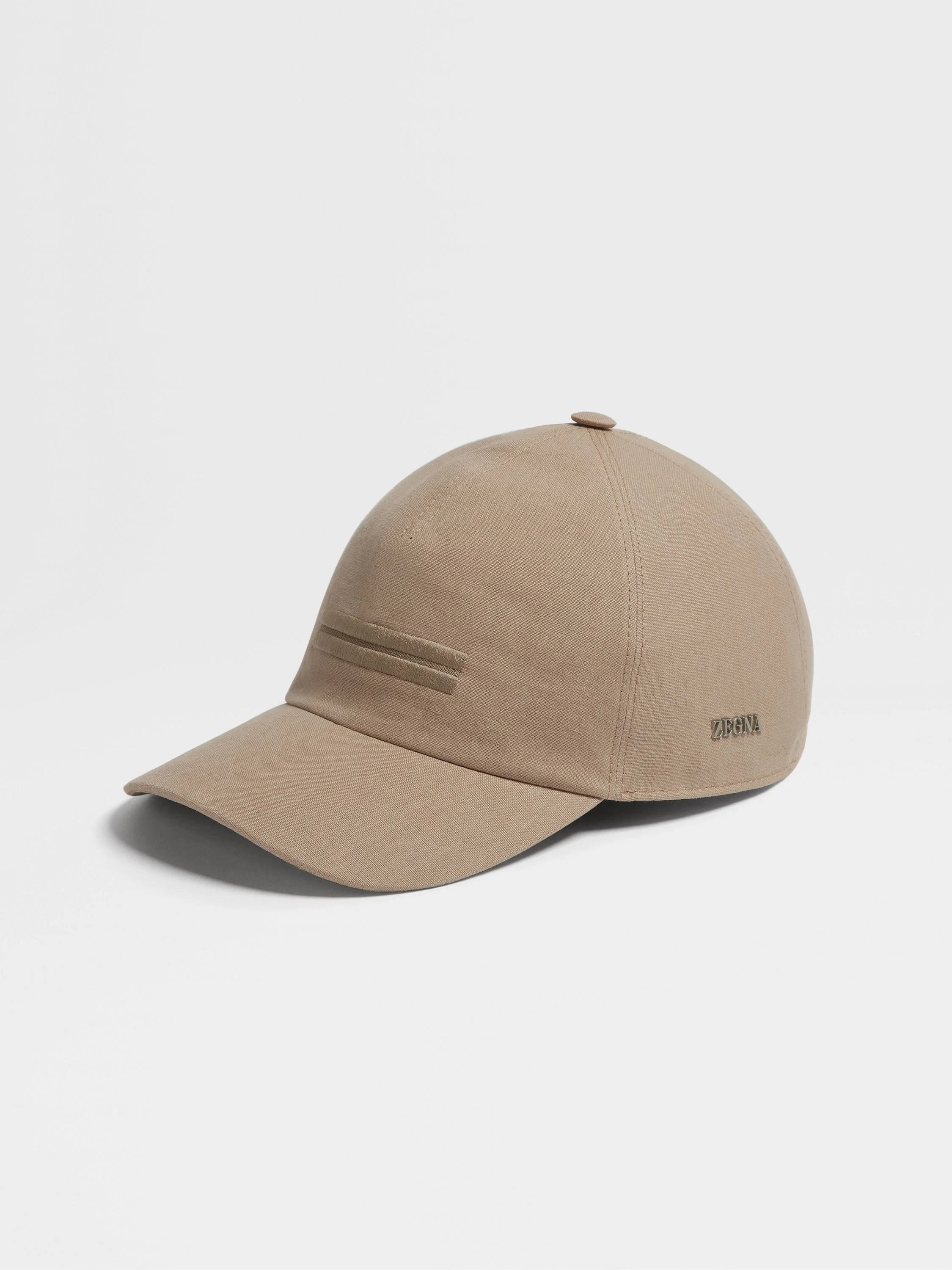 BEIGE OASI LINO BASEBALL CAP - 1