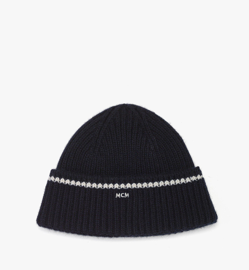MCM Logo Beanie in Wool and Recycled Cashmere outlook