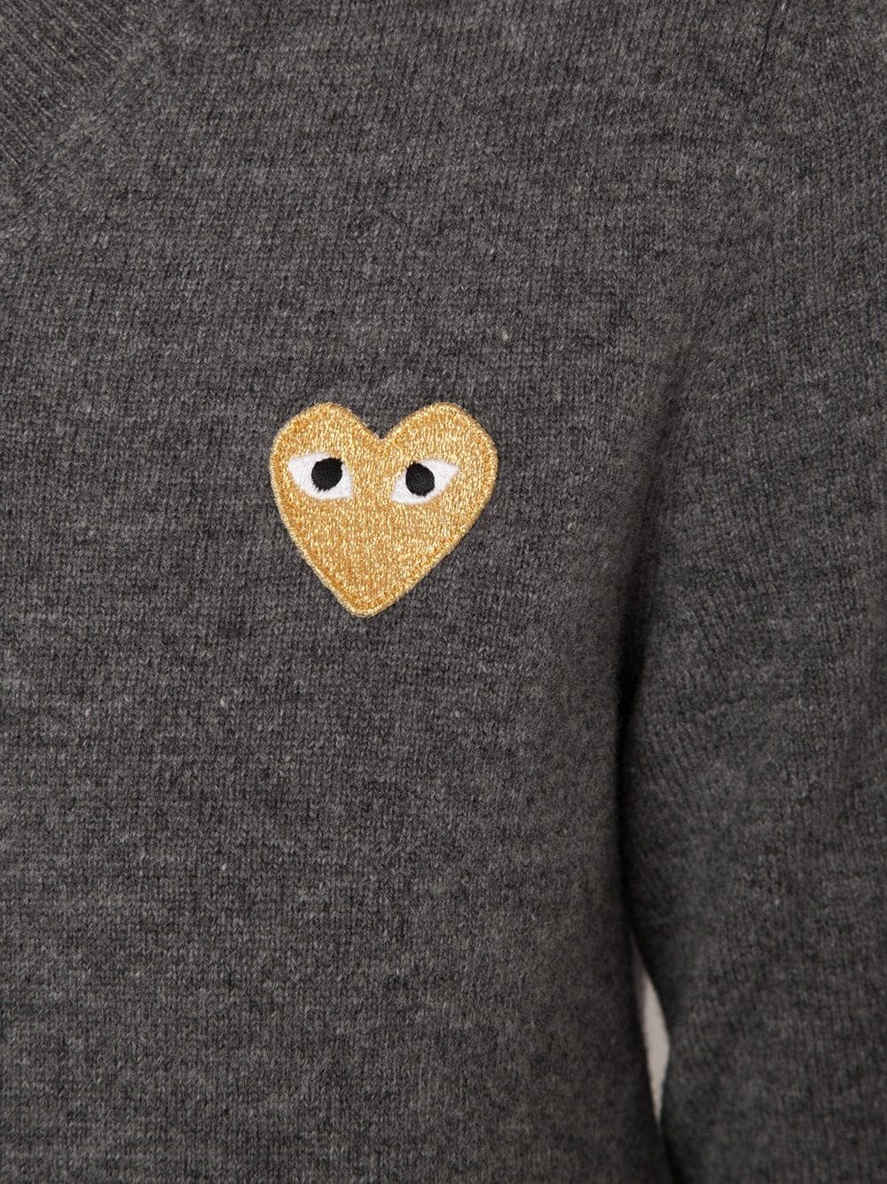 embroidered heart v-neck jumper - 5