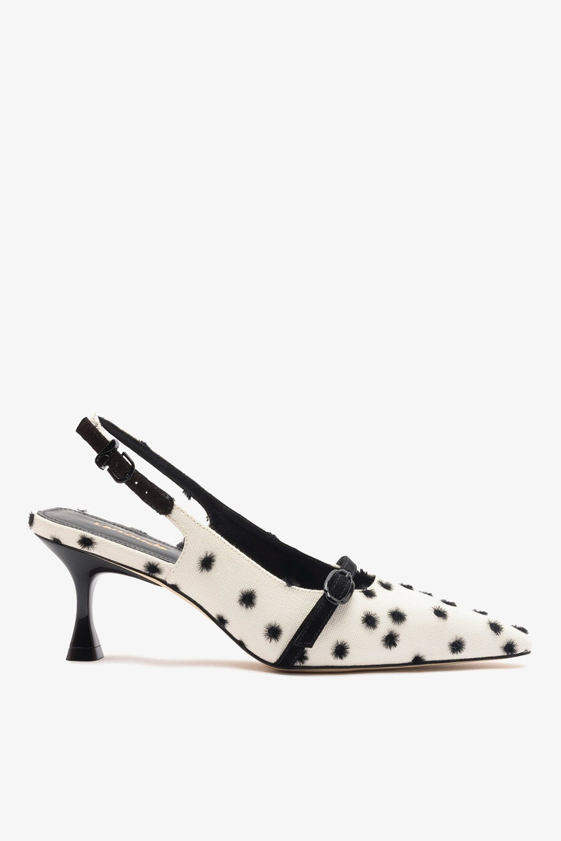 Ines Pump Polka Dots Ivory 1