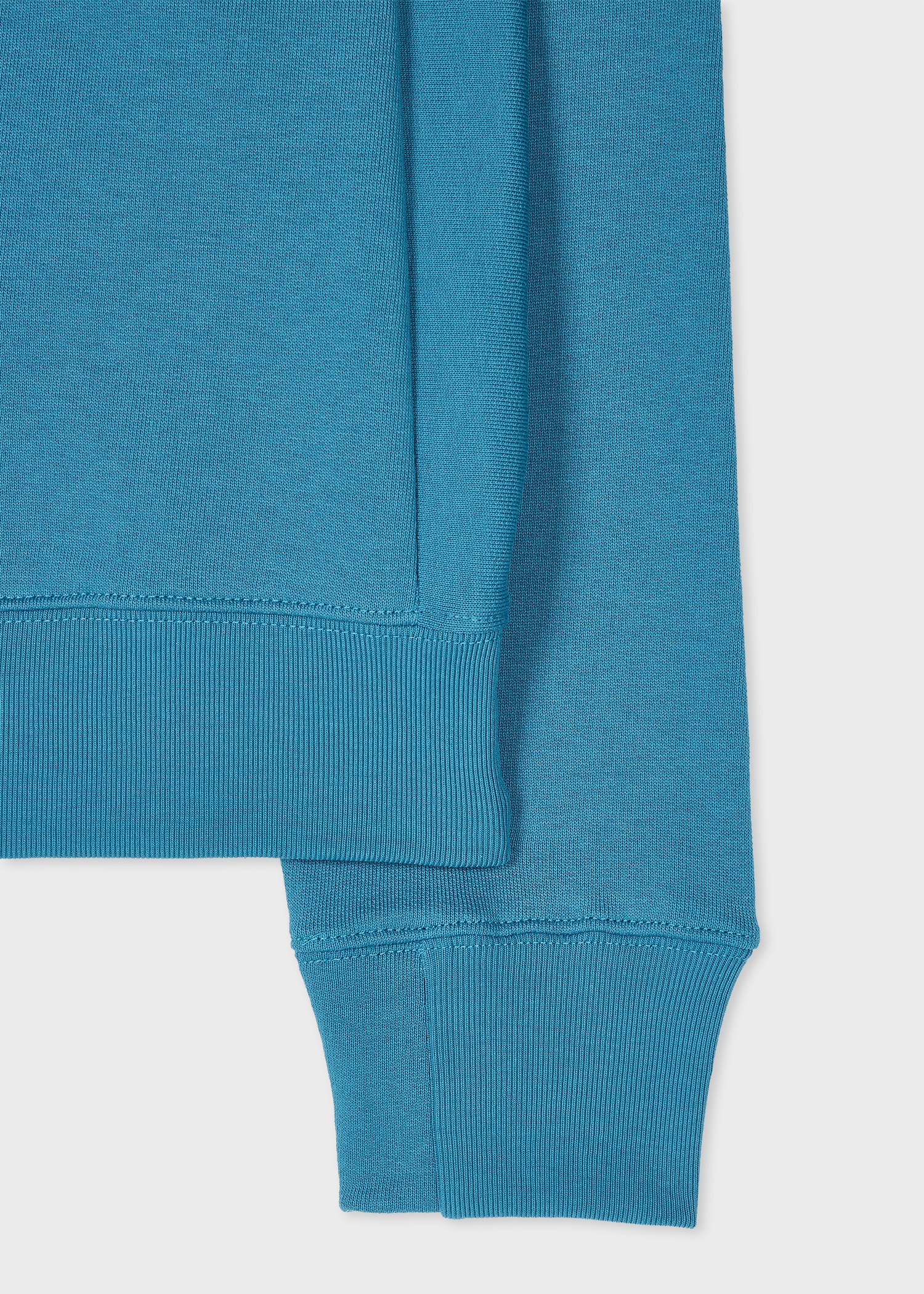 Teal Blue Zebra Logo Organic Cotton Sweatshirt - 2