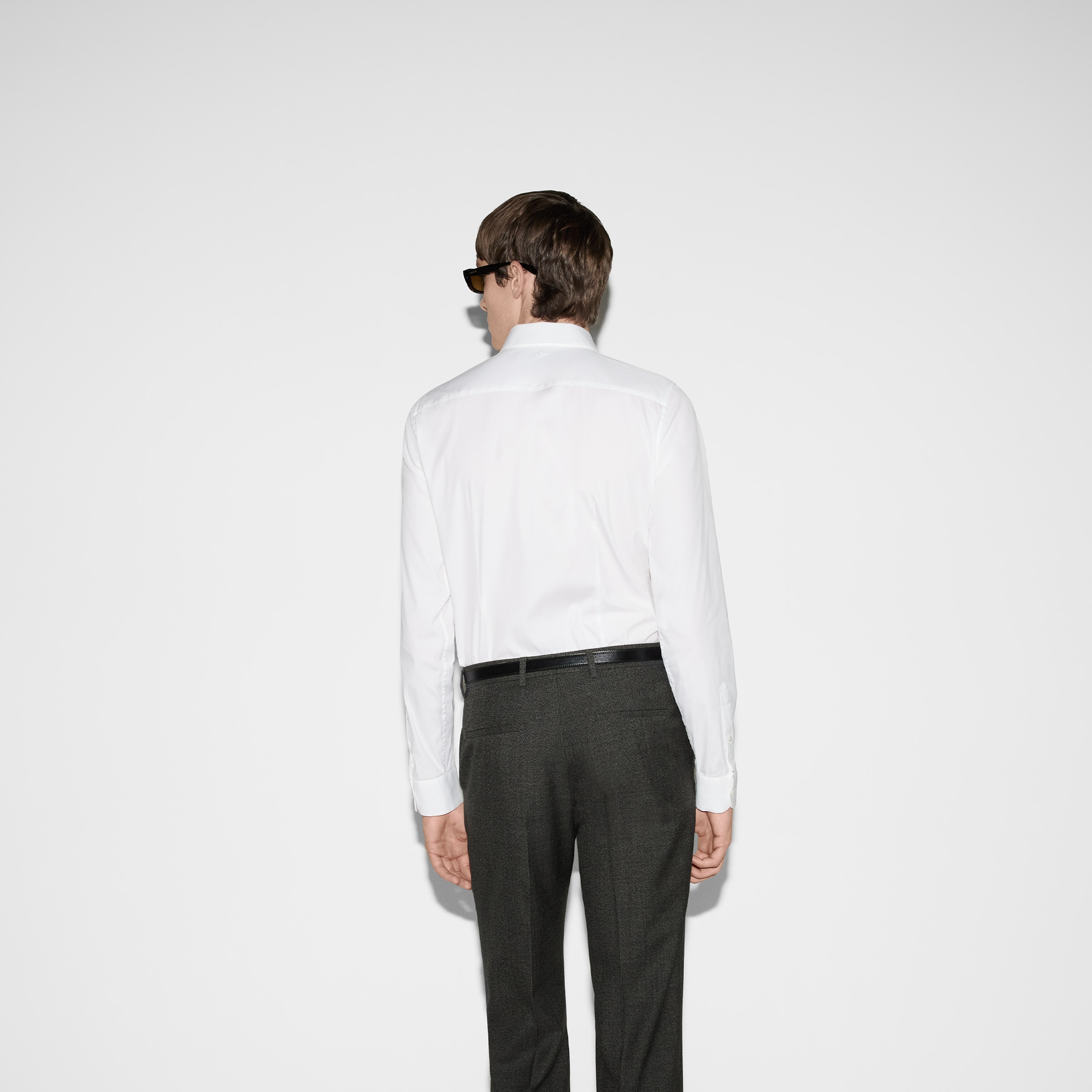 Stretch cotton poplin shirt - 4