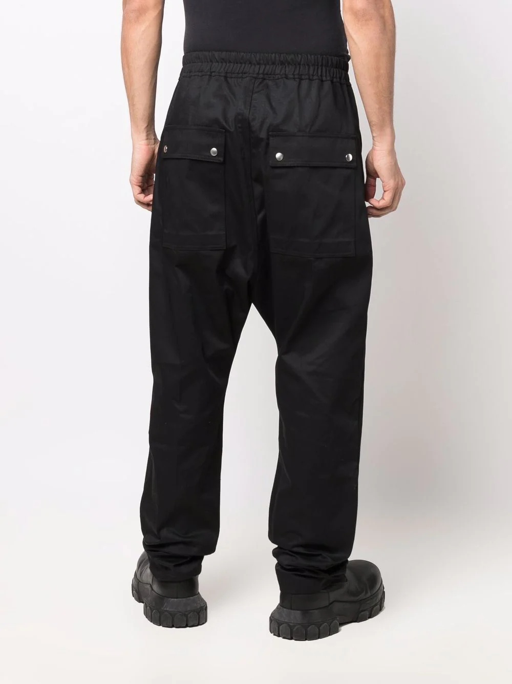 drop-crotch drawstring trousers - 4