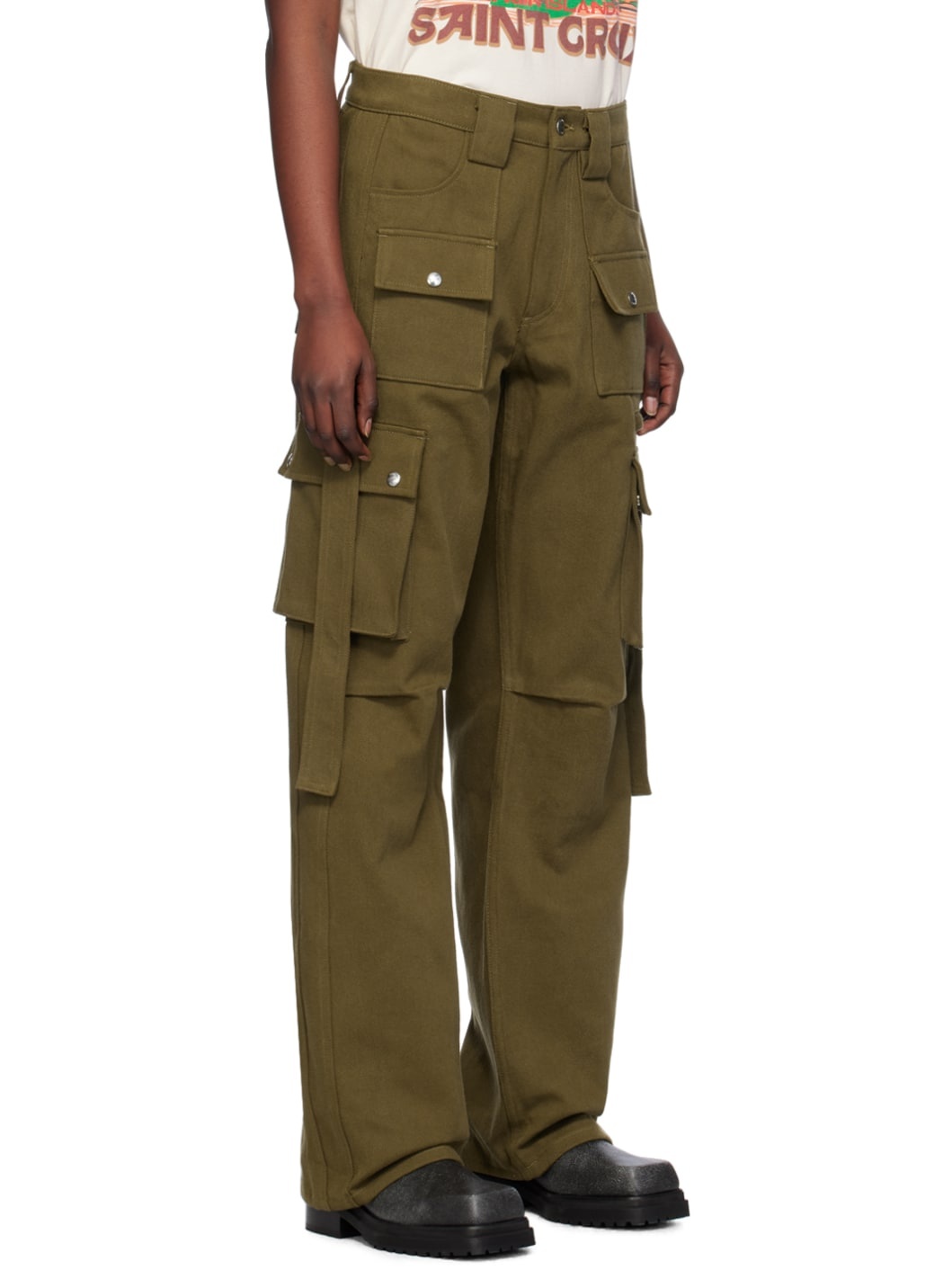 Khaki Amaro Cargo Pants - 2