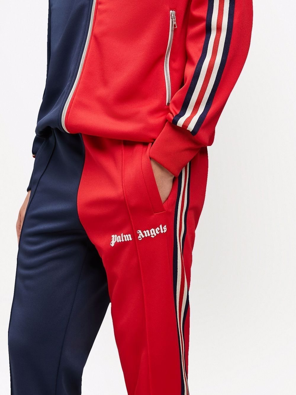 two-tone track pants - 5