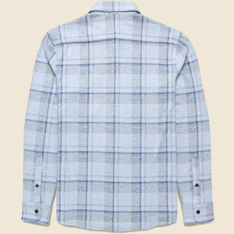 FAHERTY Legend Sweater Shirt - Marine Sky Plaid outlook