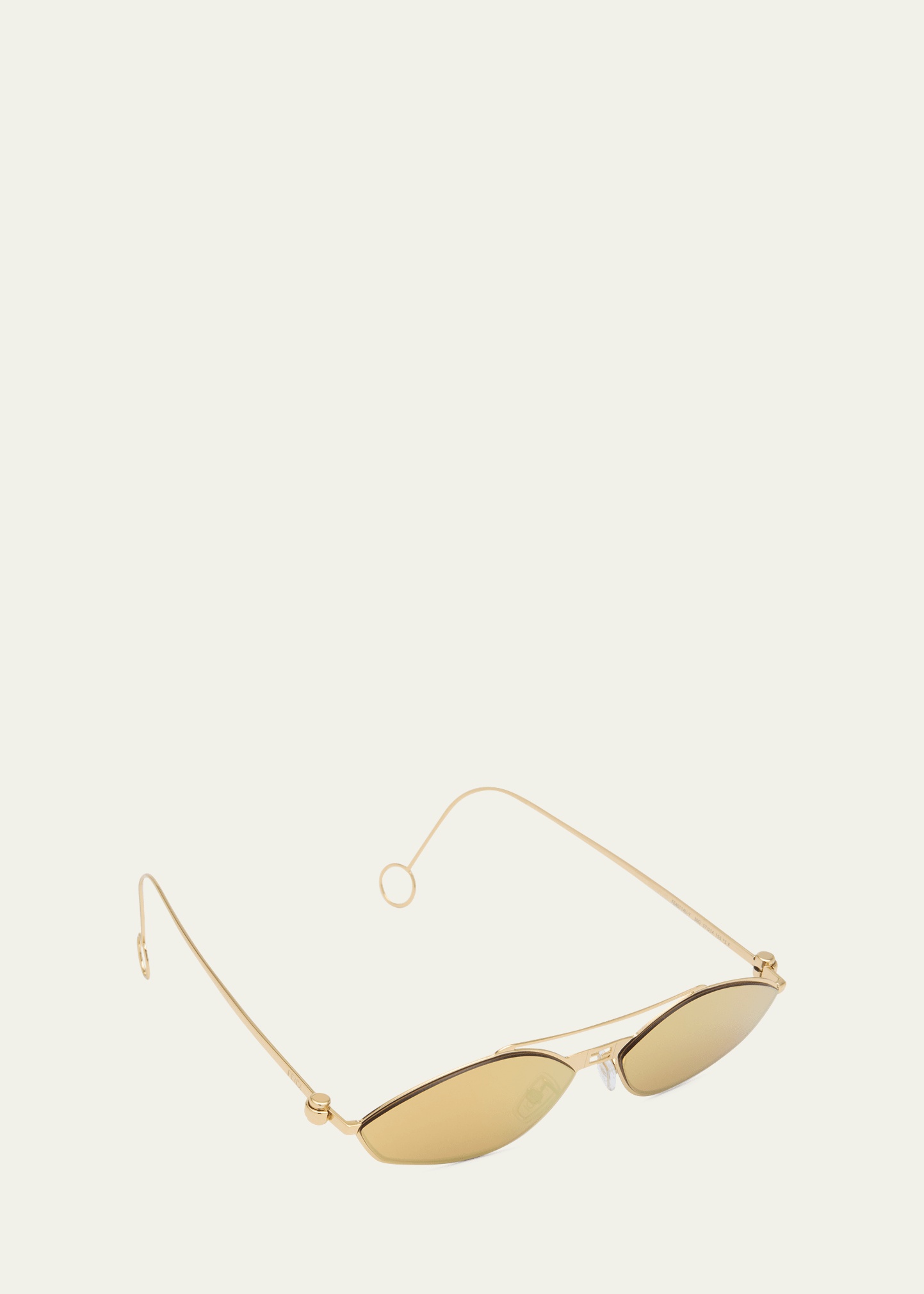 Rimless Geometric Metal Aviator Sunglasses - 3