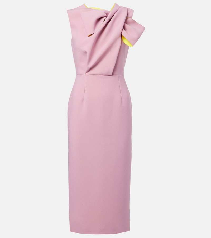 Bow-detail crêpe dress 1