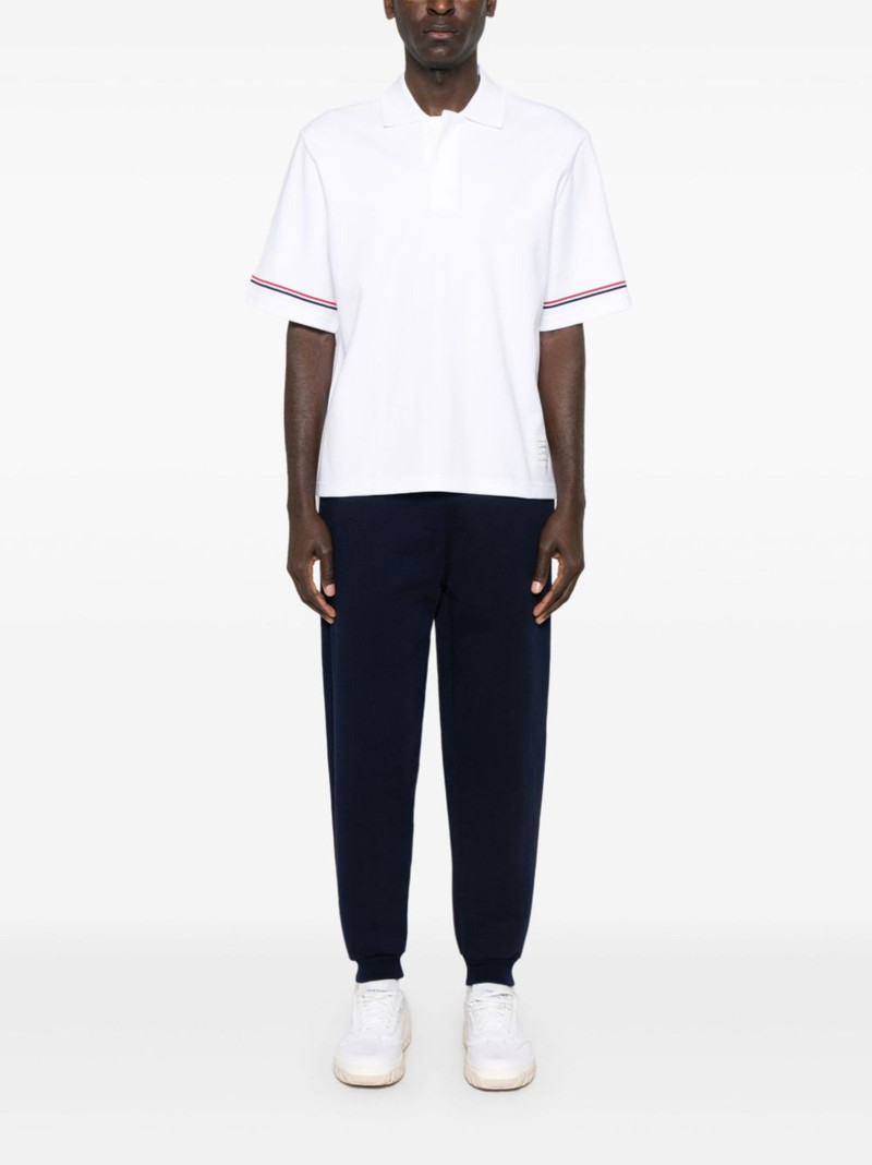 Thom Browne RWB-stripe cotton polo shirt outlook