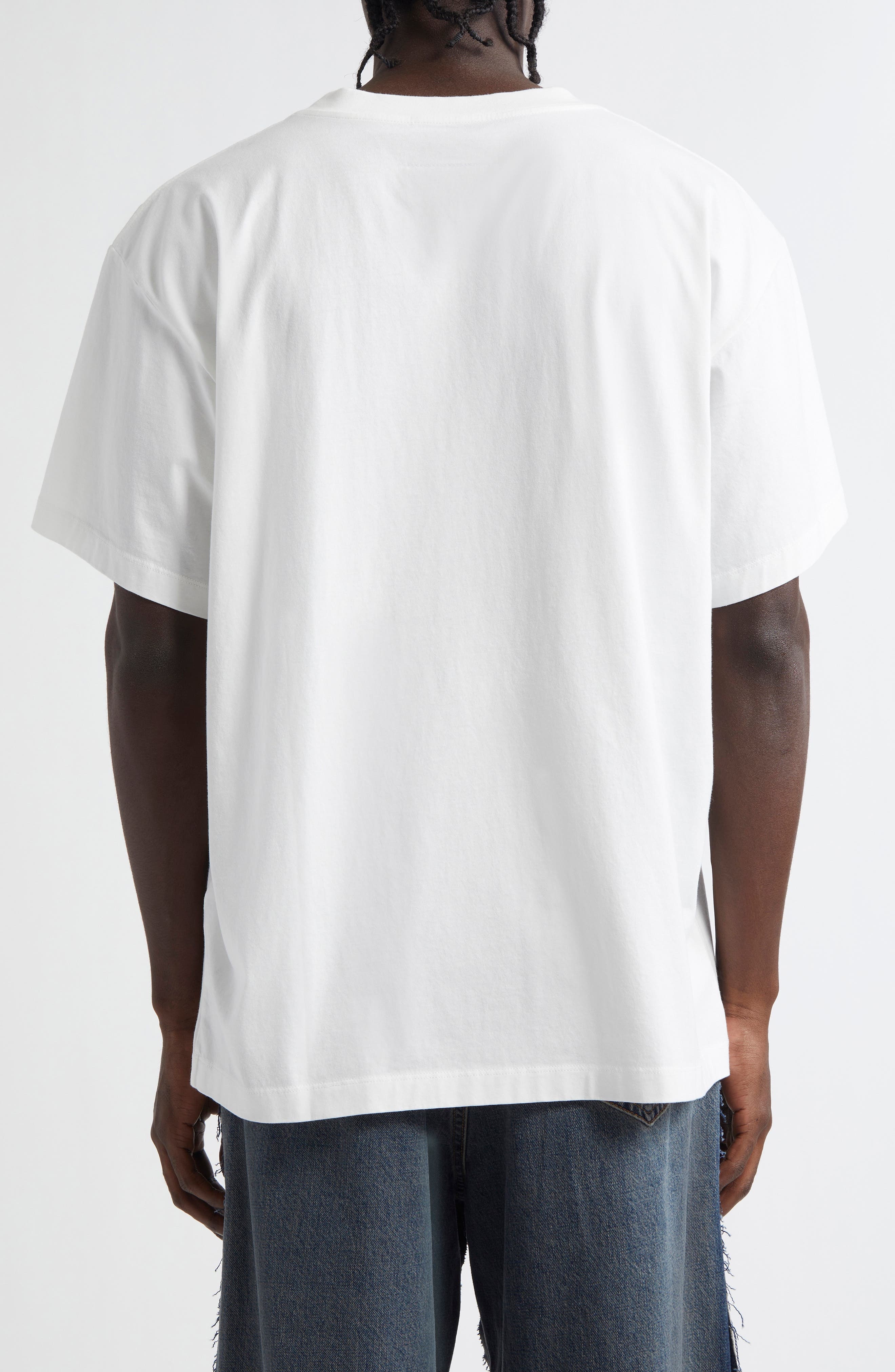 MM6 Maison Margiela Numeric Logo Patch T-Shirt in Off White at Nordstrom - 3