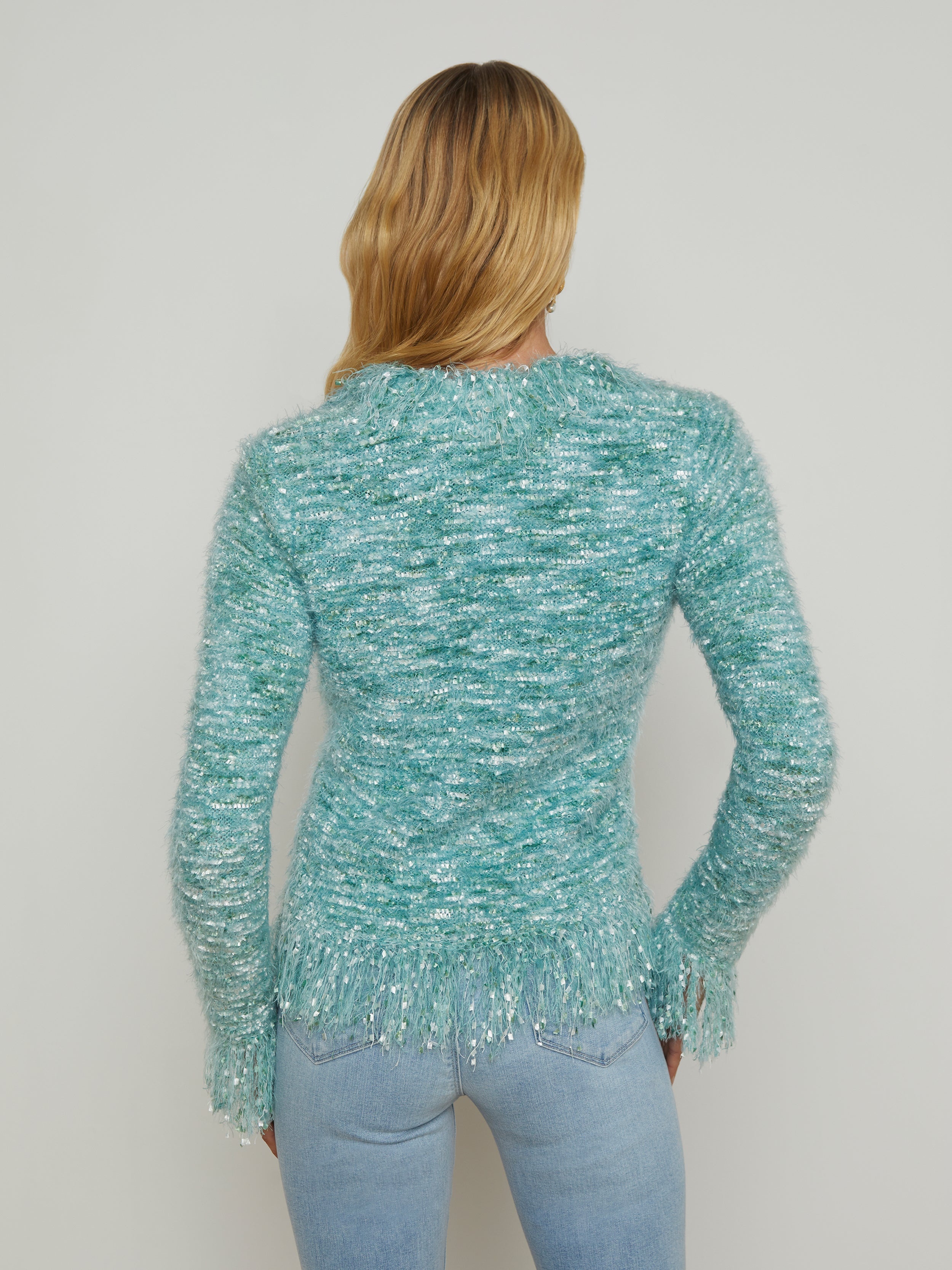 Azure Fringe Cardigan Blazer - 4