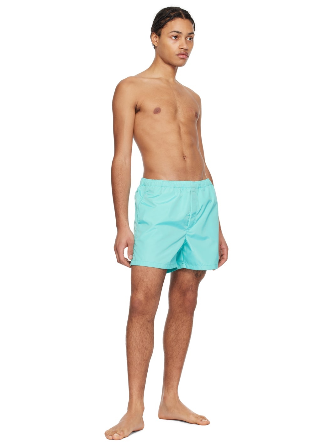 Blue Drawstring Swim Shorts - 4