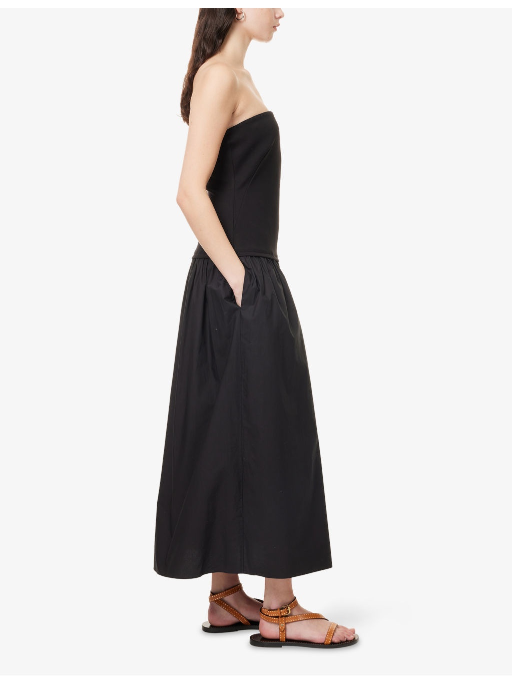 Irina Bandeau Woven Midi Dress - 3
