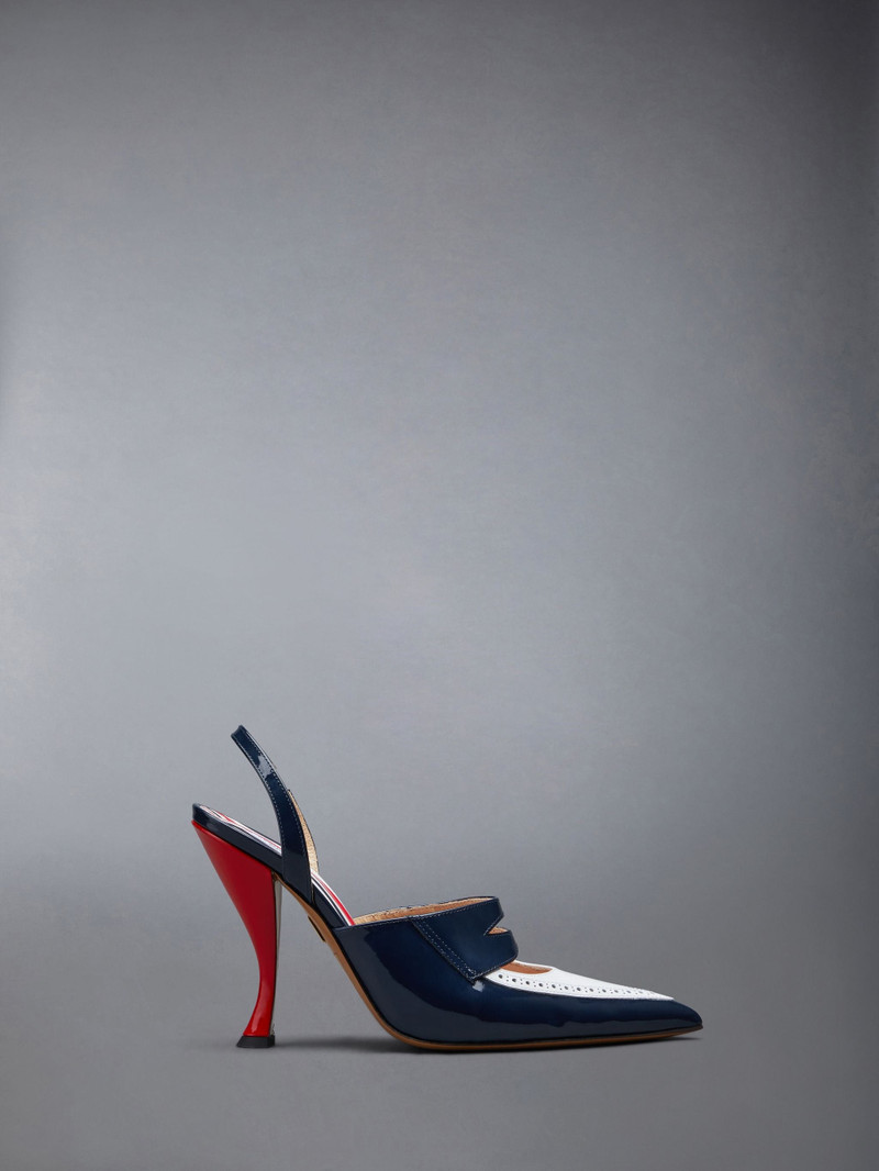 curved-heel 120mm leather pumps 1