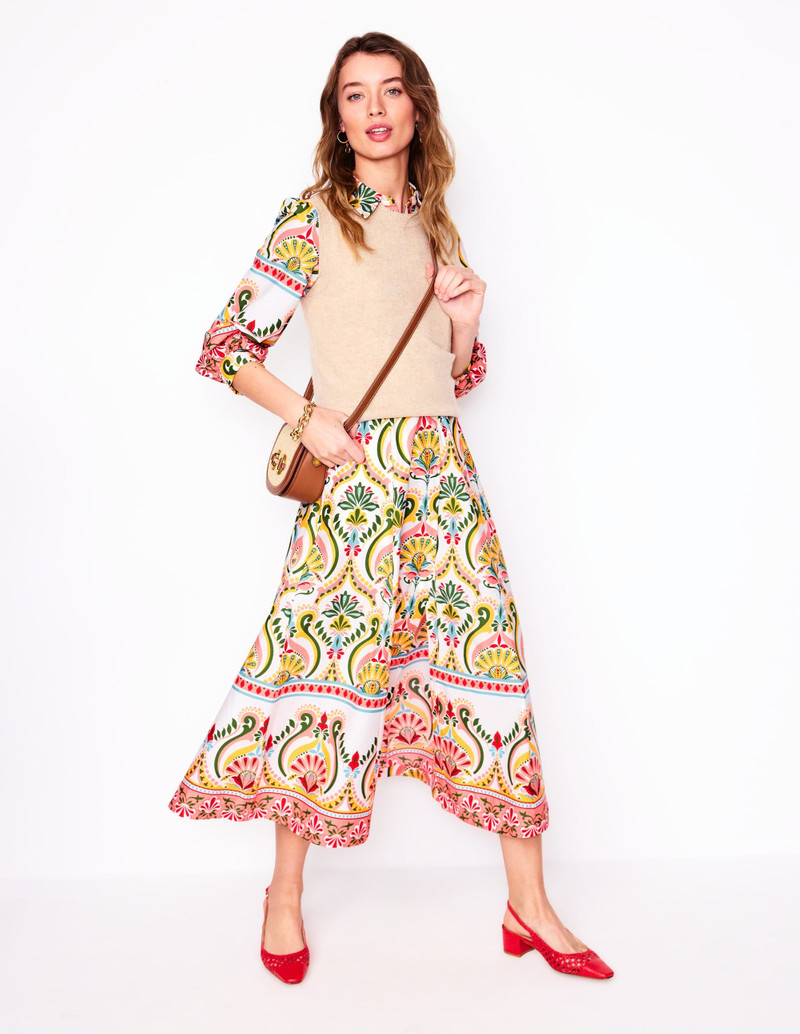 Clara Cotton Shirt Dress-Multi, Ornamental Floral 7