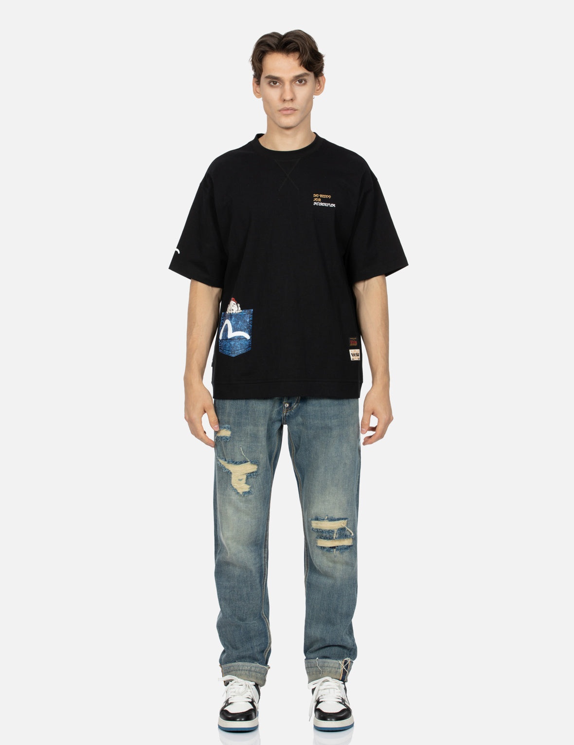 Kamon Print Carrot Fit Denim Jeans #2017 - 6